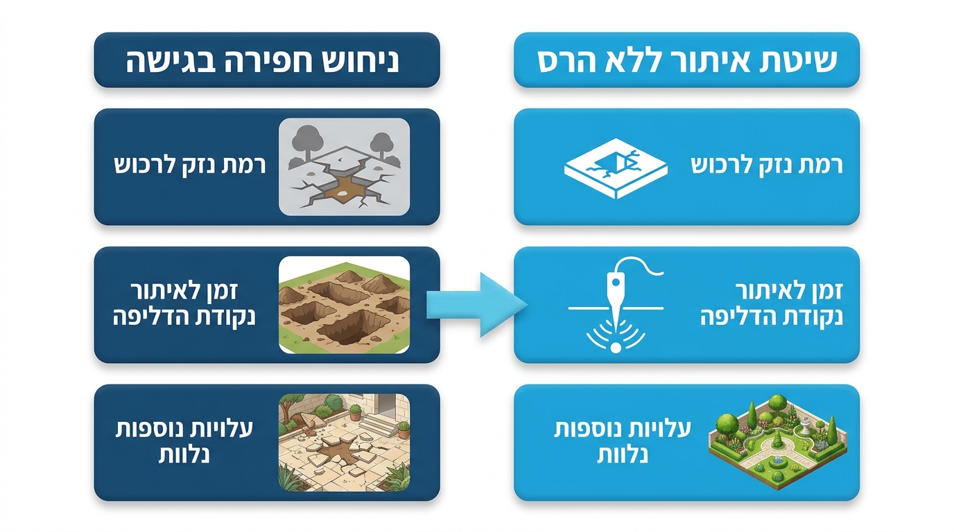 איתור נזילה בקו מים ראשי: המדריך המלא לזיהוי ולפתרון הבעיה 1 חפירה בחצר לאיתור נזילה בקו מים ראשי ללא ציוד מקצועי